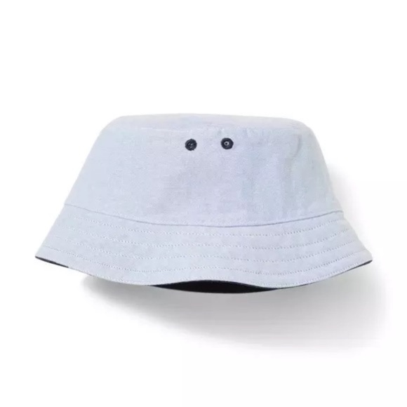 Janie and Jack Bucket Hat Boys 2T -3T Navy Blue Reversible Summer Beach - Picture 2 of 10